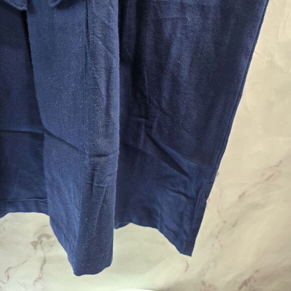 Lands End Robe Mens Large Blue Flannel Full Length Bath Lightweight Thermal - Picture 5 of 12